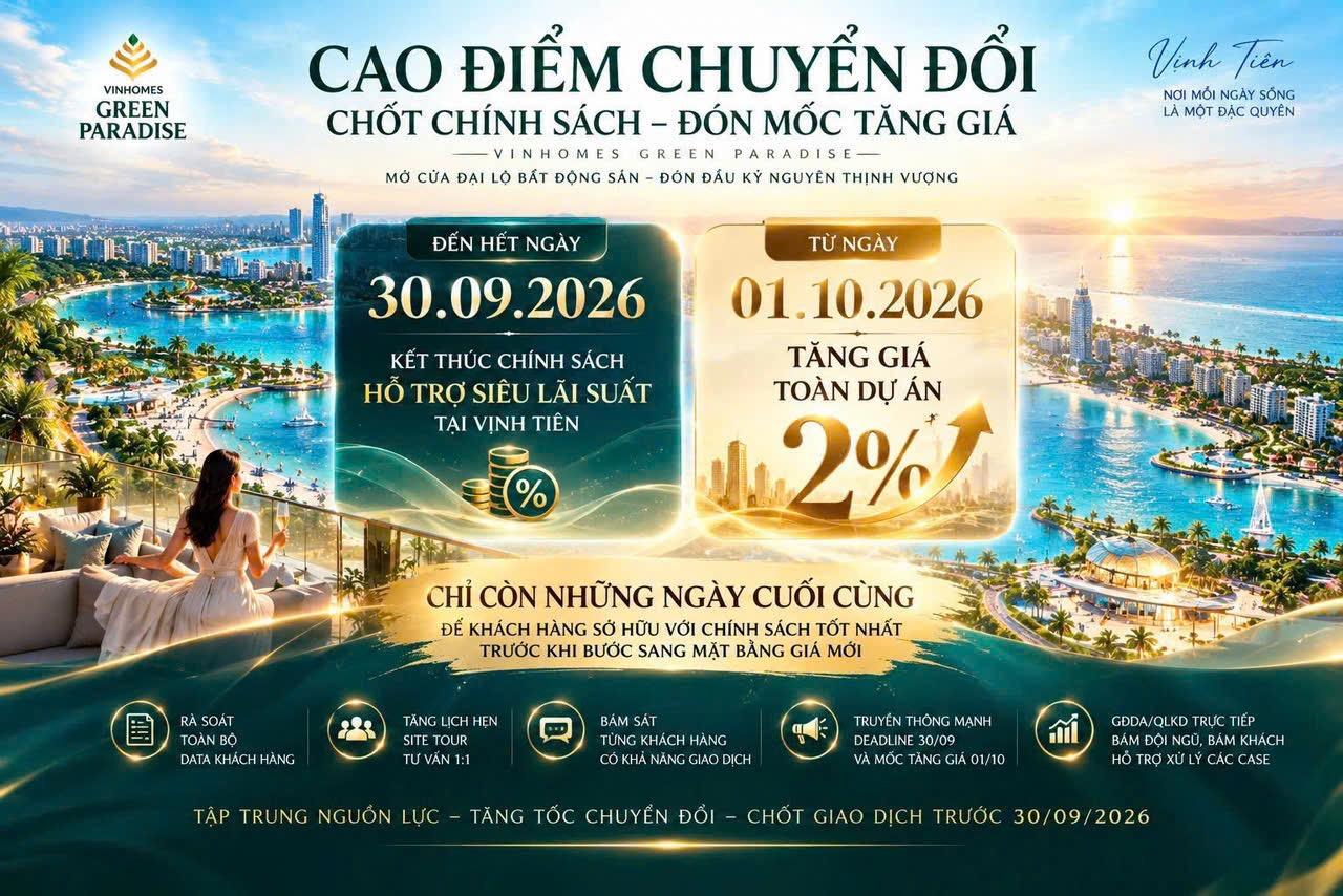 Vịnh Tiên bước vào mốc chính sách mới từ 01/10/2026: Chênh lệch 2% giá và thay đổi hỗ trợ tài chính tác động thế nào?