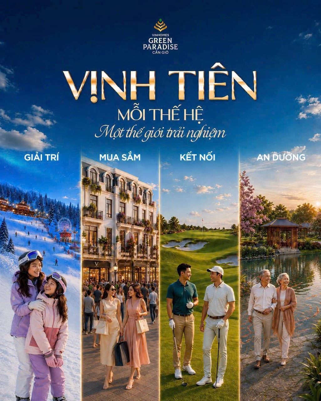 Mỗi thế hệ một thế giới trải nghiệm: Chuẩn sống đa thế hệ tại Vịnh Tiên – Vinhomes Green Paradise