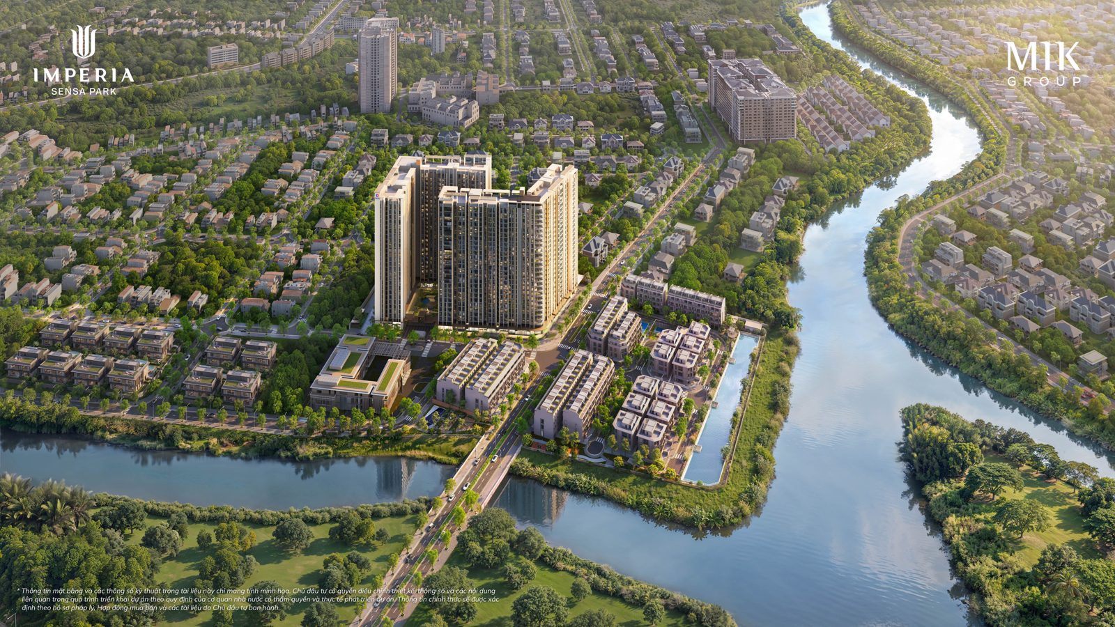 Hồ điều hòa Sensa Lake 2.400m²: lá phổi xanh của Imperia Sensa Park