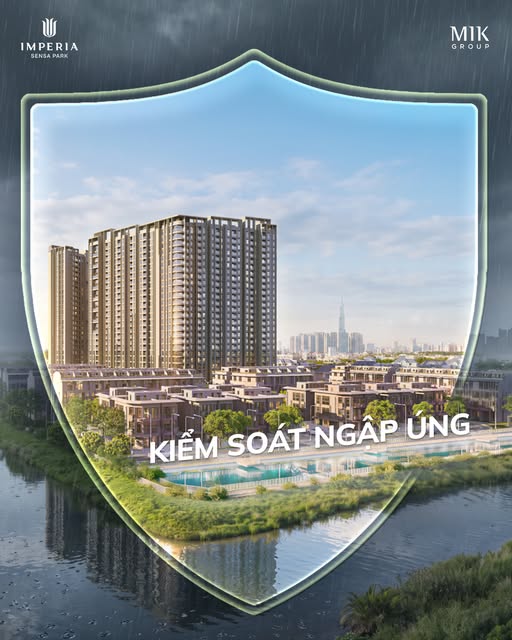 Hồ điều tiết, van ngăn triều: giải pháp chống ngập Sensa Park