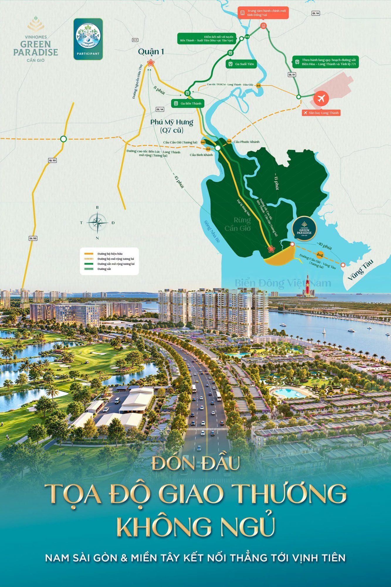 Cao tốc Bến Lức – Long Thành nối thẳng Vịnh Tiên: Đón đầu giao thương