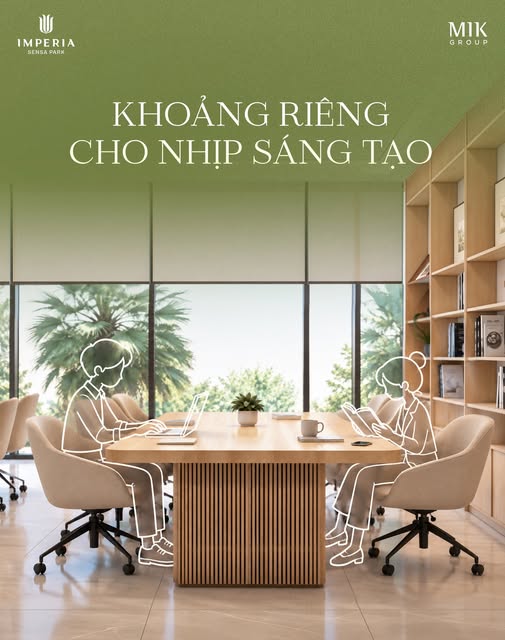 Coworking space nội khu Imperia Sensa Park: làm việc ngay dưới nhà