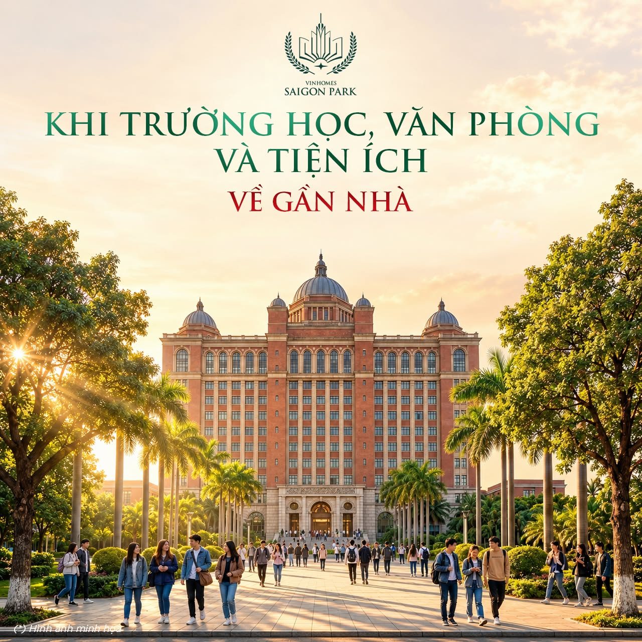 Trường học, văn phòng và tiện ích gần nhà