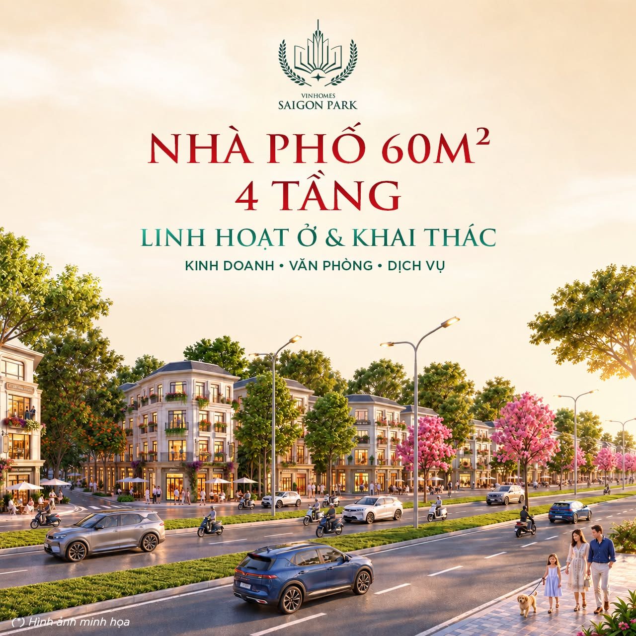 Nhà phố 60m² 4 tầng tại Vinhomes Saigon Park