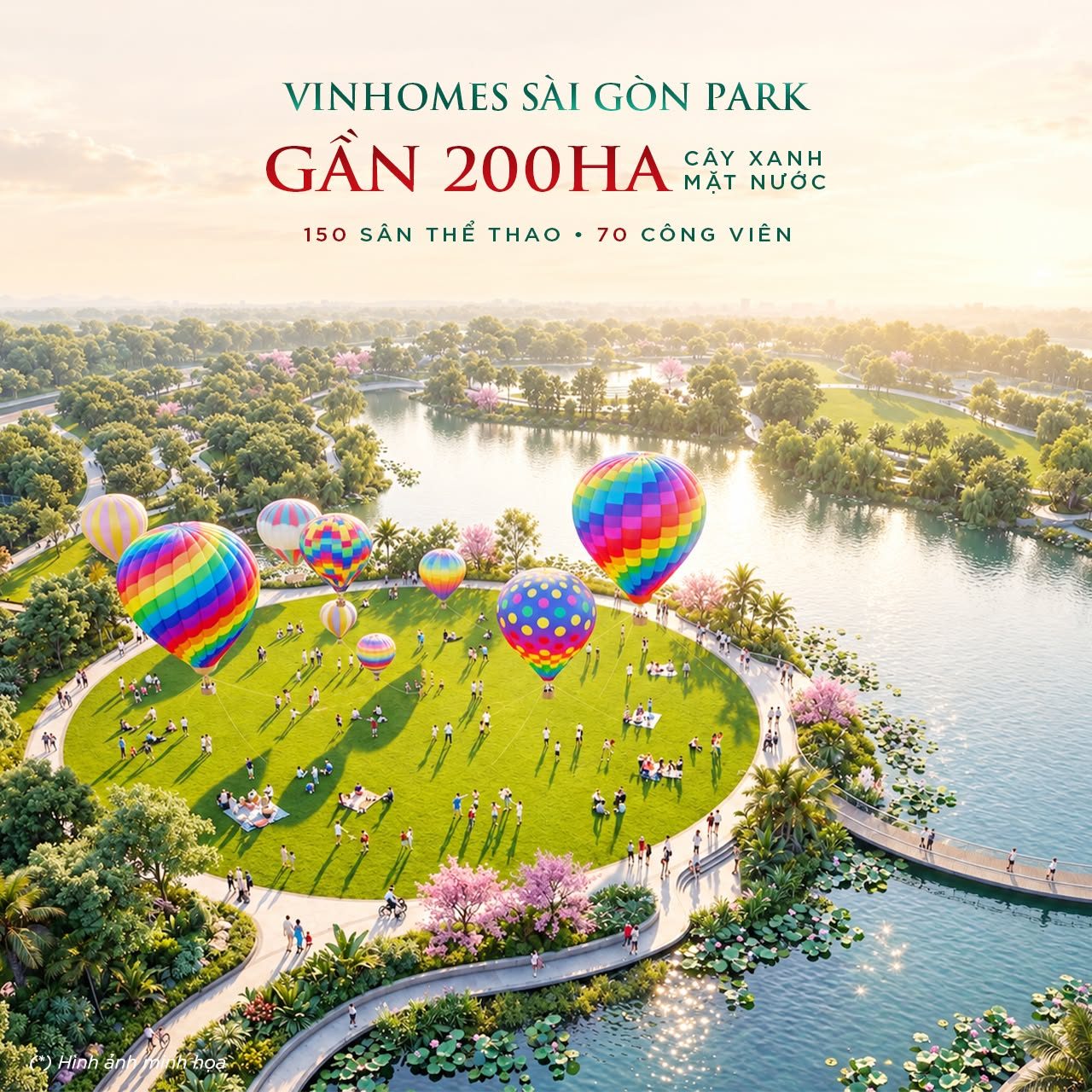 Gần 200ha cây xanh tại Vinhomes Saigon Park