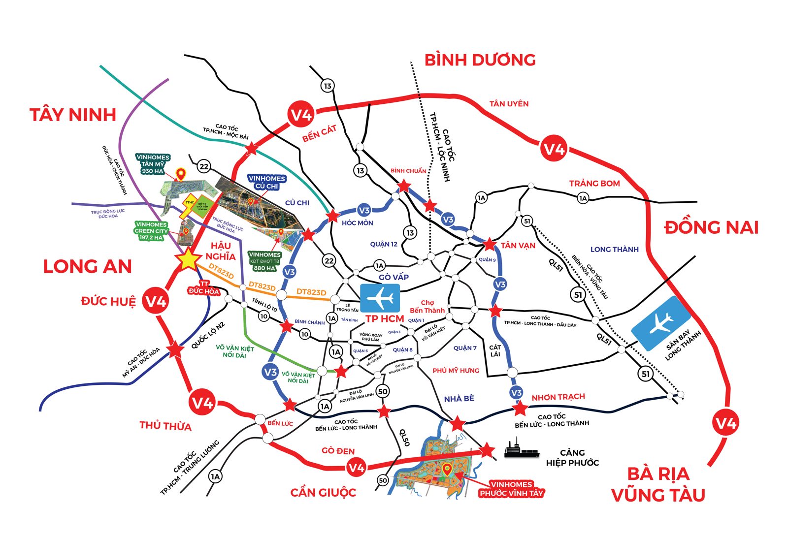 Bản đồ hạ tầng Tây Bắc TP.HCM