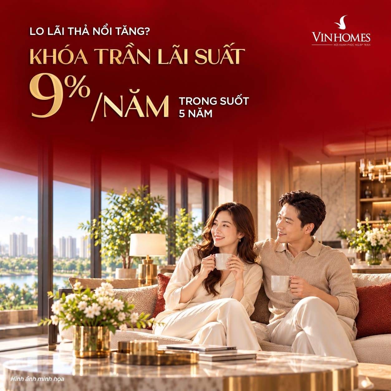 Khóa trần lãi suất 9%/năm trong 5 năm – Vinhomes Green Paradise