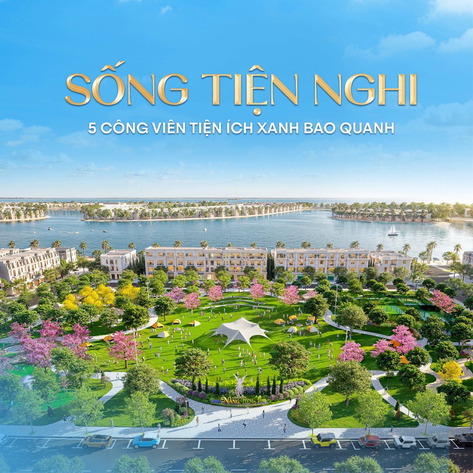 Công viên xanh quanh liền kề Vịnh Tiên