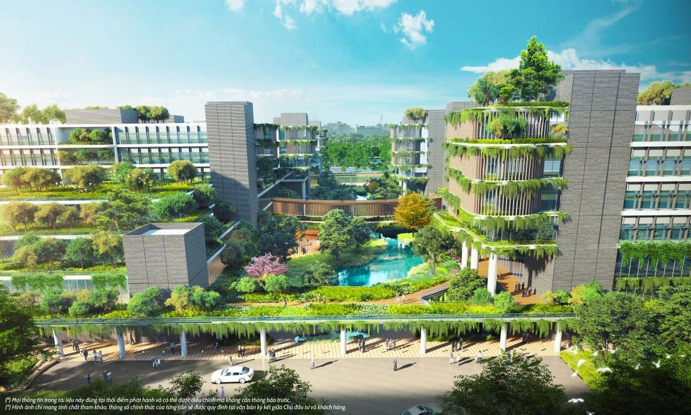 Phối cảnh Vinmec Cần Giờ với không gian xanh