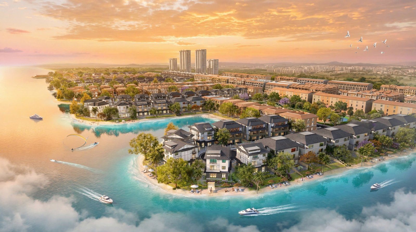 Biệt thự ven biển hồ tại Vịnh Tiên