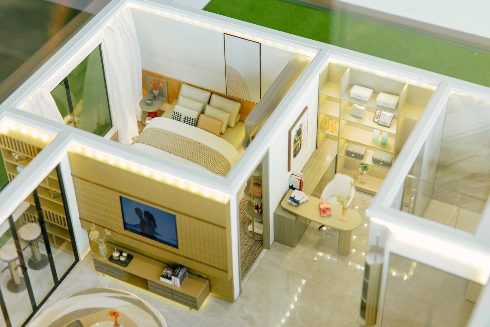 Mô hình căn hộ nhìn từ trên xuống